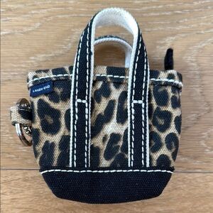 Lands' End Leopard Print Canvas Mini Tote